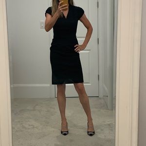 Lovely black work dress with belt